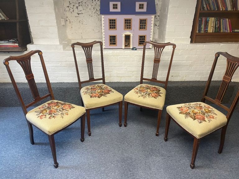 Set of four dining room chairs
