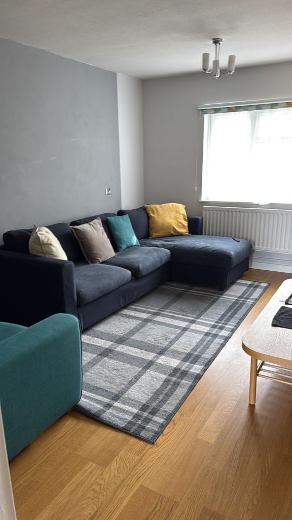Unused L-Shaped Sofa Bed – Nearly New Condition