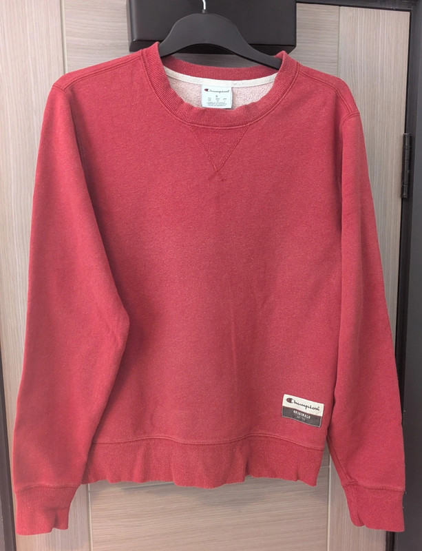 Champion Originals Maroon Crewneck Sweatshirt Jock Tag - Small - Boxy Fit 00027