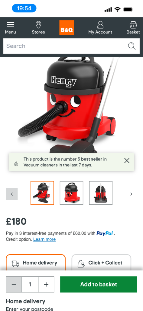 Brand New Henry xl Vacuum Cleaner – Red, Unused
