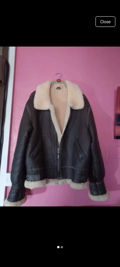 Young Type B-3 American Military Wear Sheepskin Jacket - Good Condition