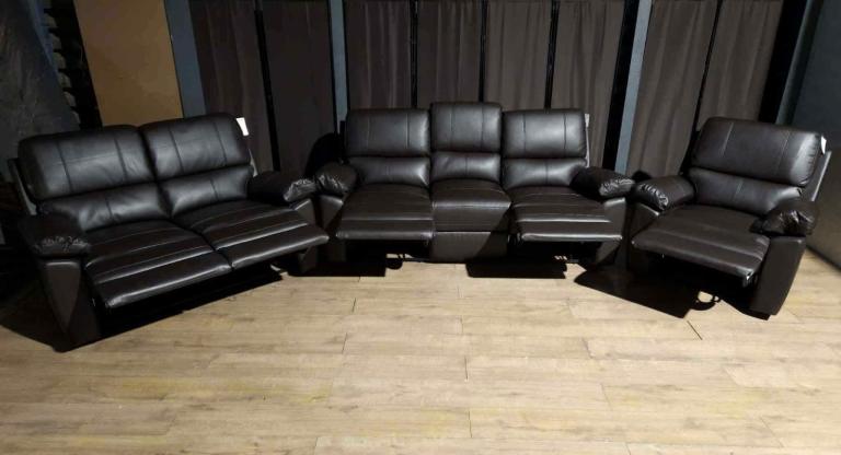 image for Unused 3+2+1 Seater Recliner Sofas Brown.
