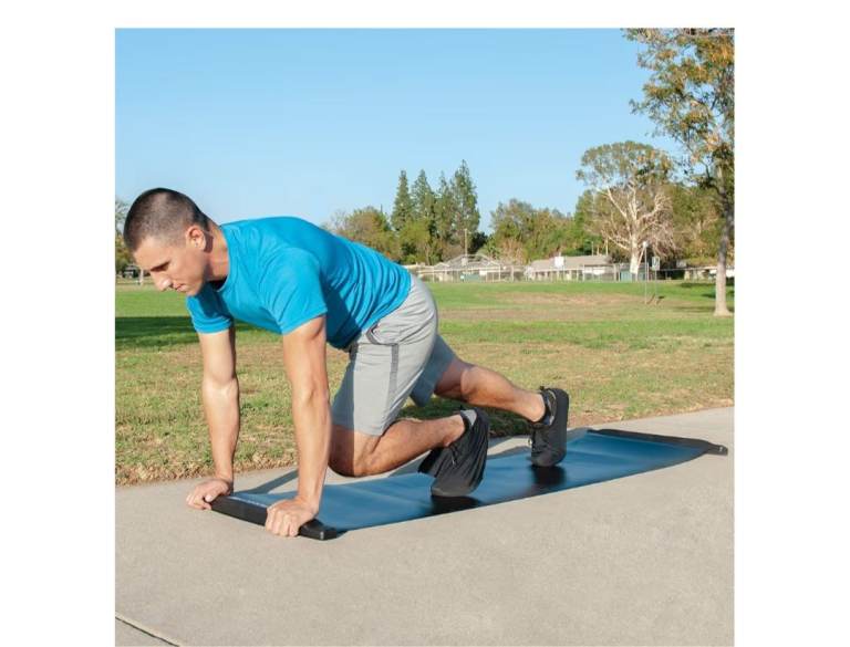 ProSourceFit Slide Board Mat for Exercise 6’ with End Stops, Booties ...