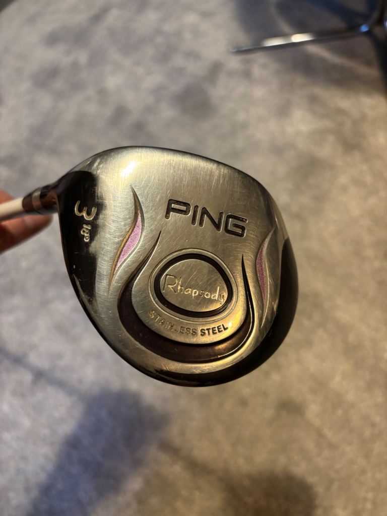 Ping Rhapsody left handed Ladies 3 Wood Regular Flex 