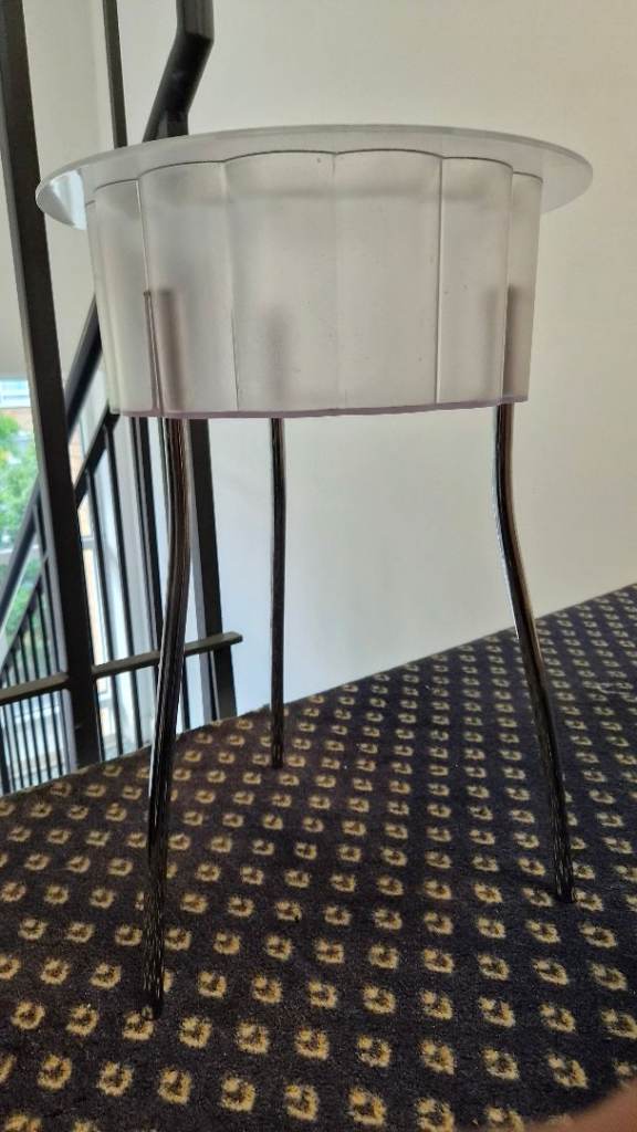 Clear Plastic Garden Planter on Stand – Good Condition