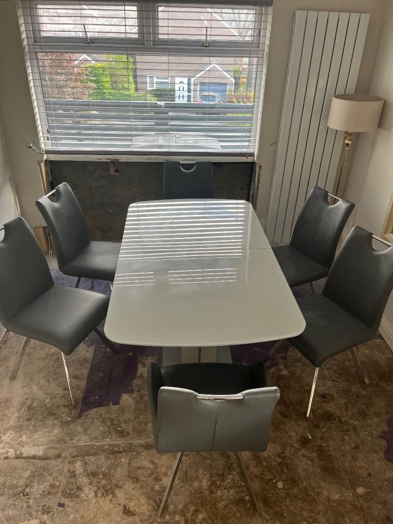 6 seat dining table and chairs