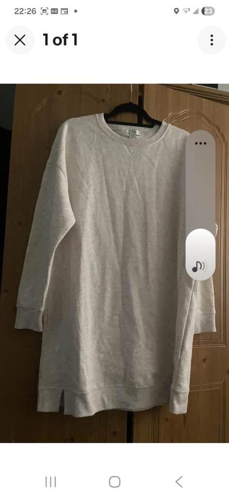Primark Ivory Long Sleeve Jumper Dress Size M (12-14) BNWT