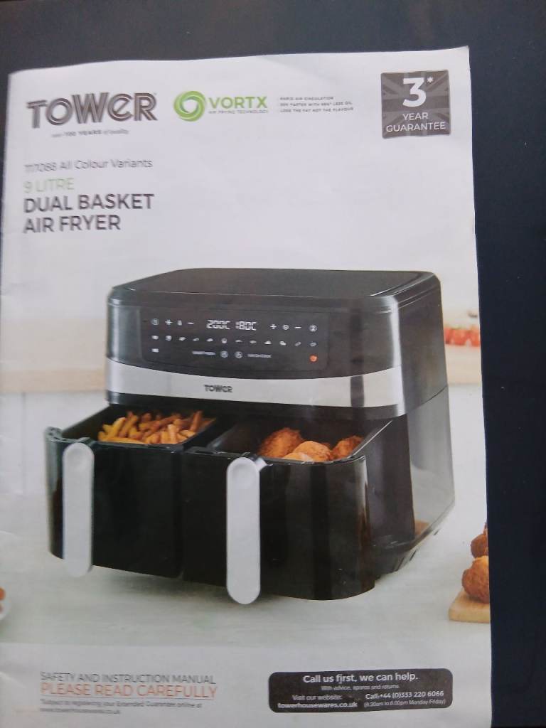 Tower 9Lt dual air fryer