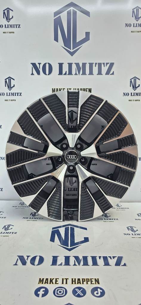 SET OF 4 BRAND NEW AUDI 21" Q8 E-TRON Q5 Q7 Q8 STYLE ALLOY WHEELS 5x112 DIAMOND CUT