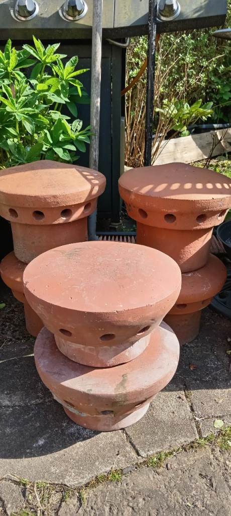 Chimney cowls/pots/roof/garden