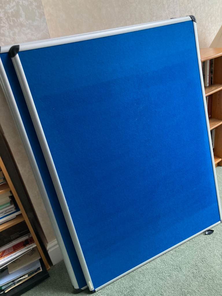 Blue felt pin boards