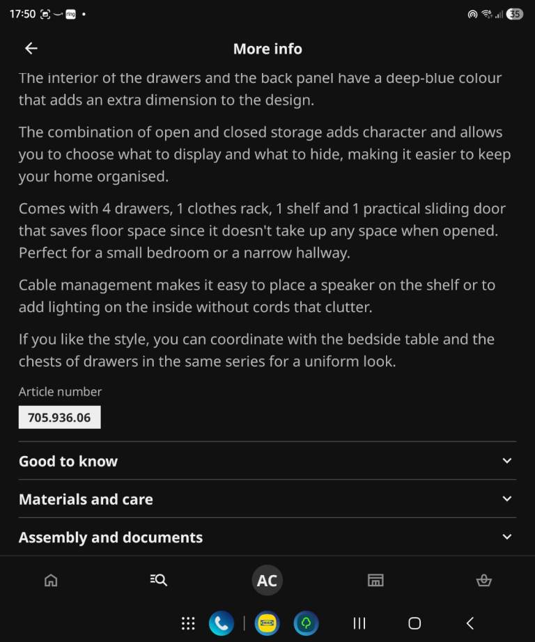 RADMANSO ikea wardrode brand new in box 