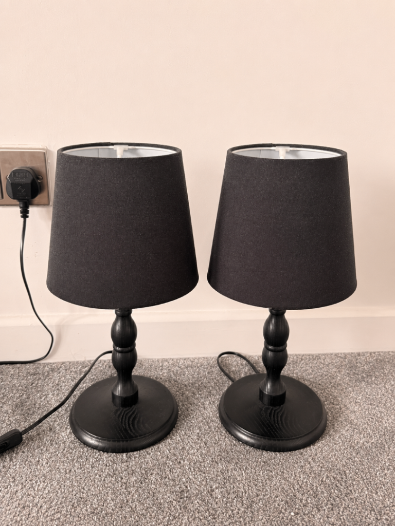 Pair of table lamps for sale 