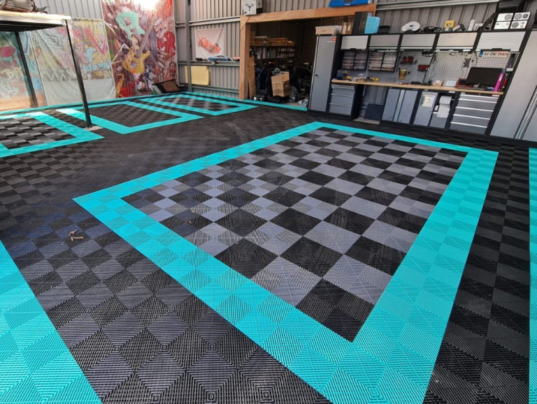 Tuff Tile Non Slip Flooring for Garage Shed Showroom Factory Gym