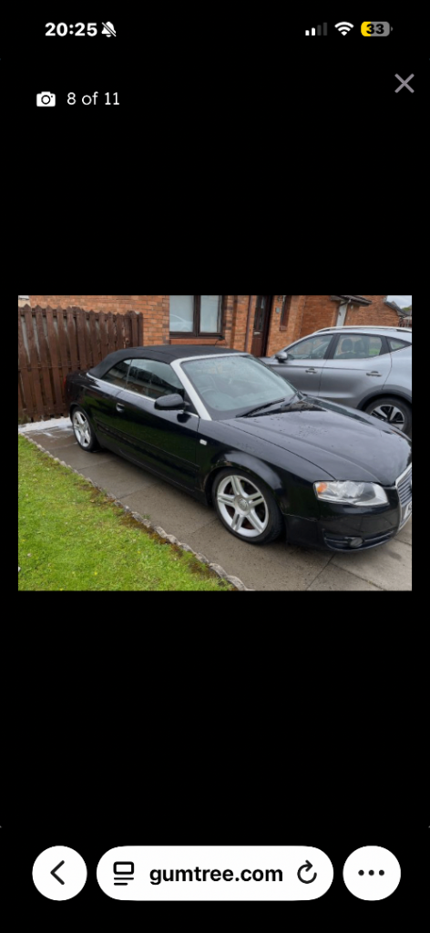 Audi, A4, Convertible, 2006, Manual, 1781 (cc), 2 doors