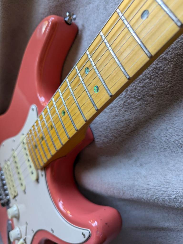 image for Pink Fat Strat Stratocaster with Gilmour switch