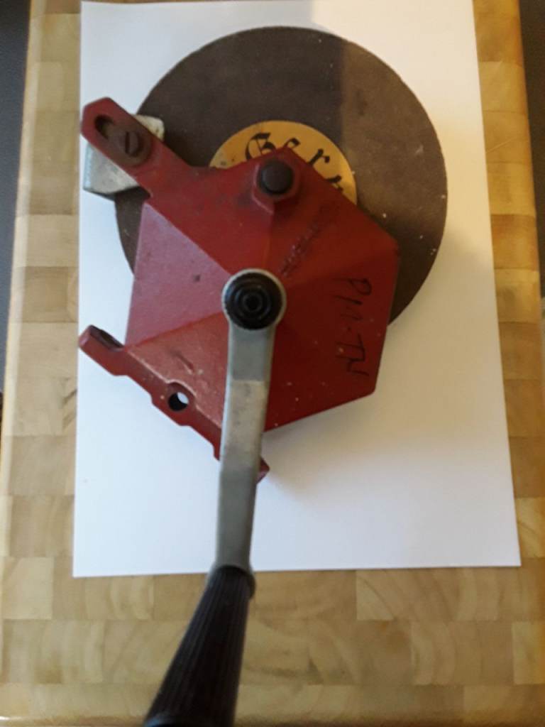 Vintage Hand Operated Bench Grinder