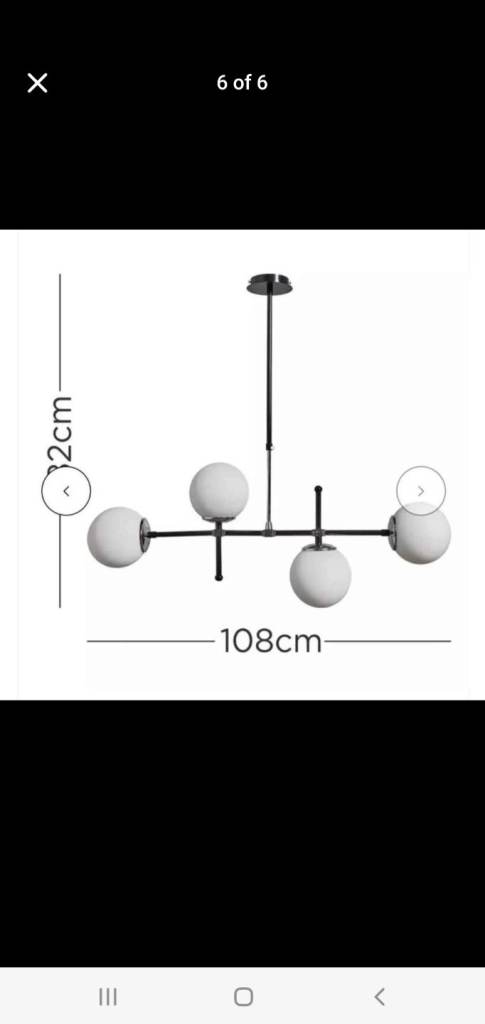 Cassini Opal Shade 4 Way Black Ceiling Bar Light BLACK ONE SIZE  New unopened