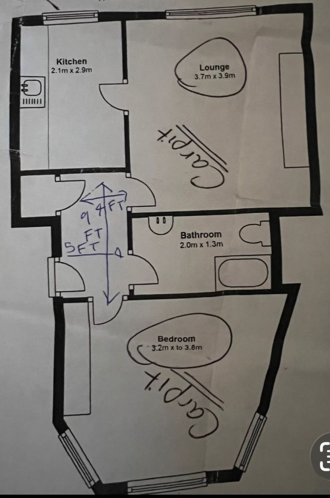 Flat swap 1 bedroom 