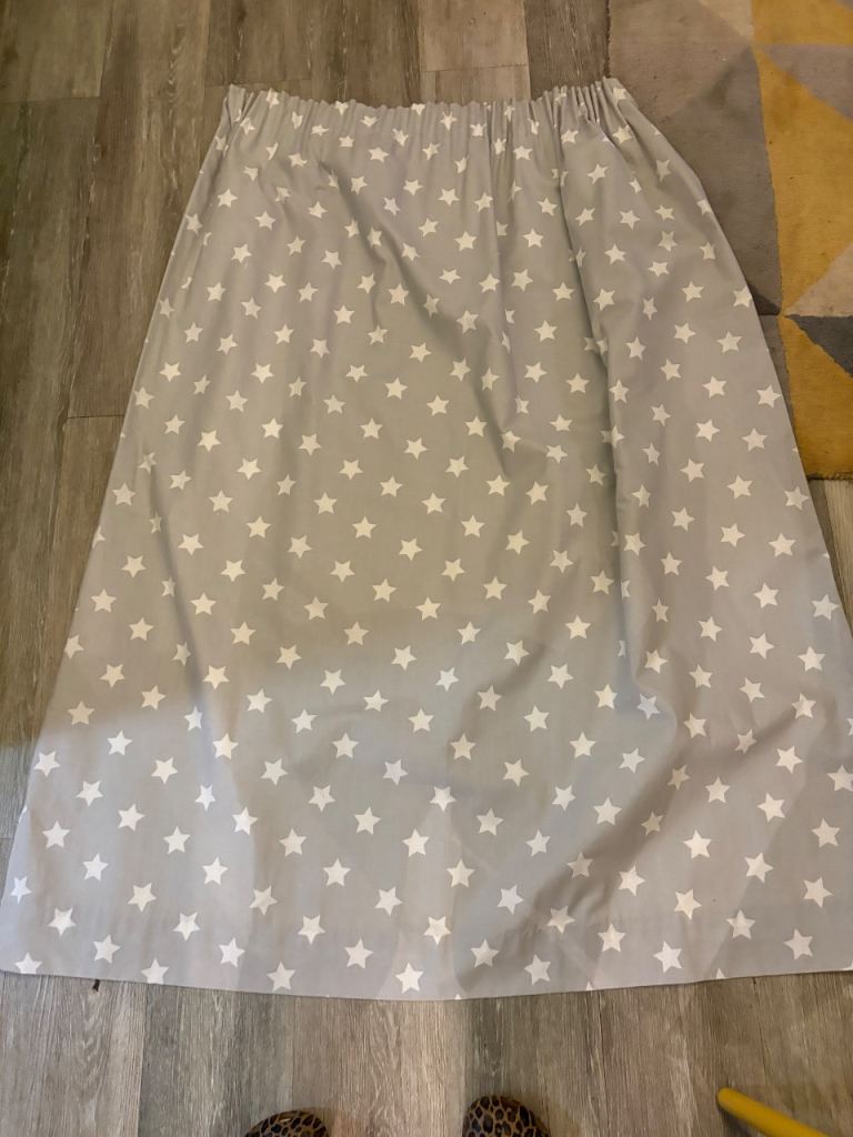John Lewis Little Home Grey and white star curtains 