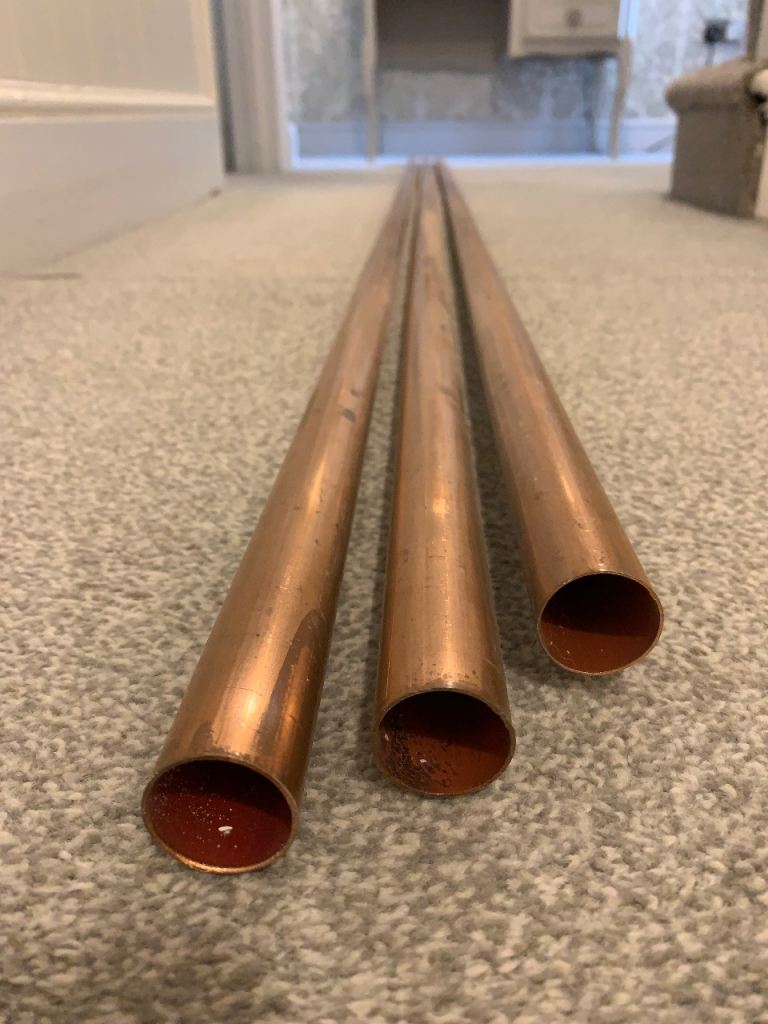 28 mm Copper Pipe. 3 x 3m Lengths. New