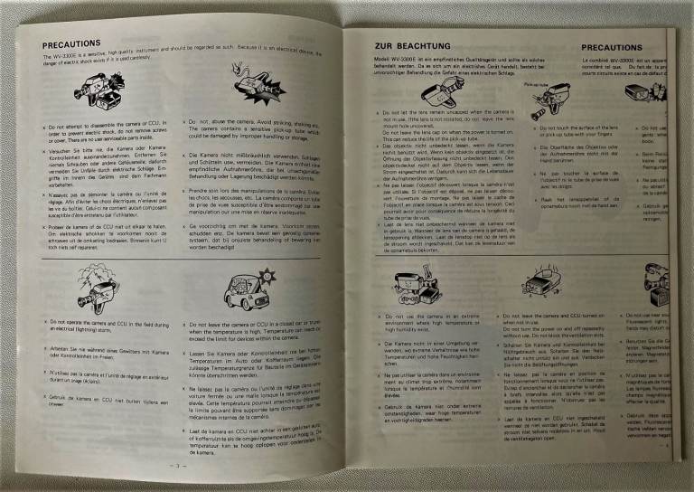 Panasonic VHS Compact Movie Camera Model NV-G202B   55 Page operating Instructions Manual.