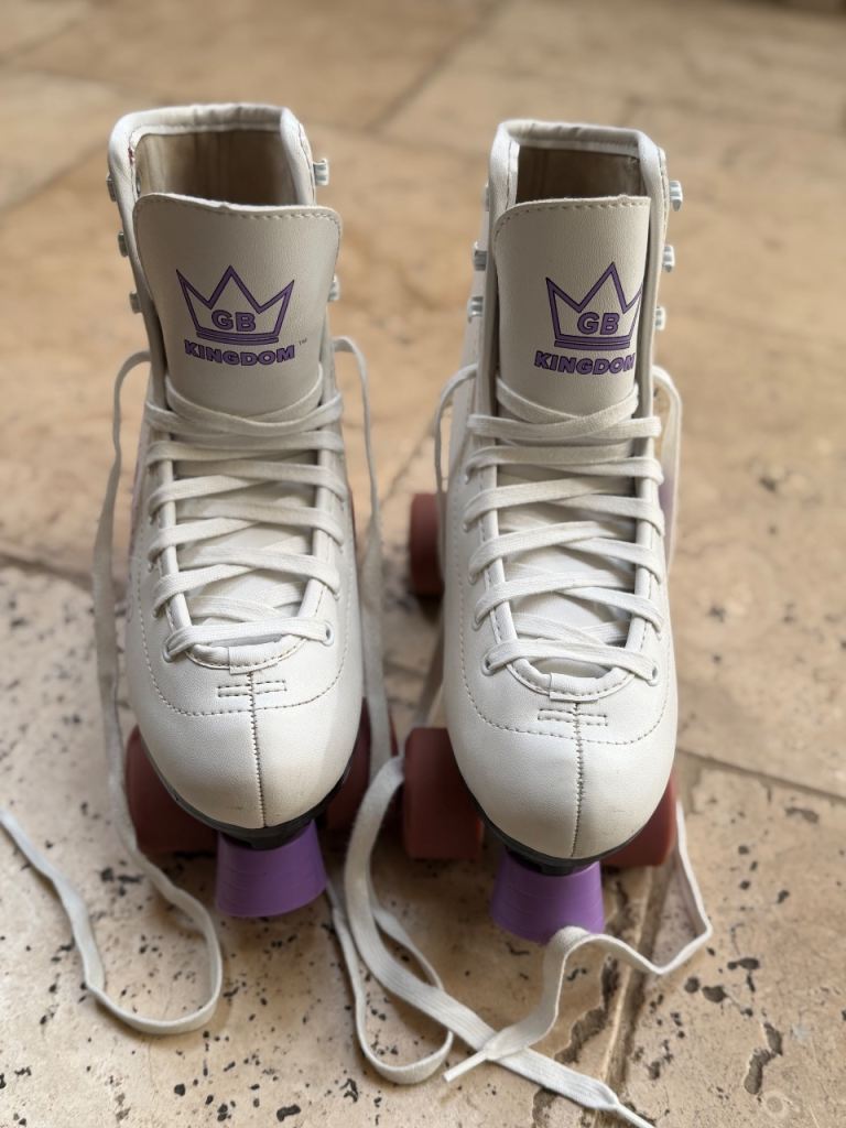 GB Kingdom roller skates White Purple Spider Uk Size 6