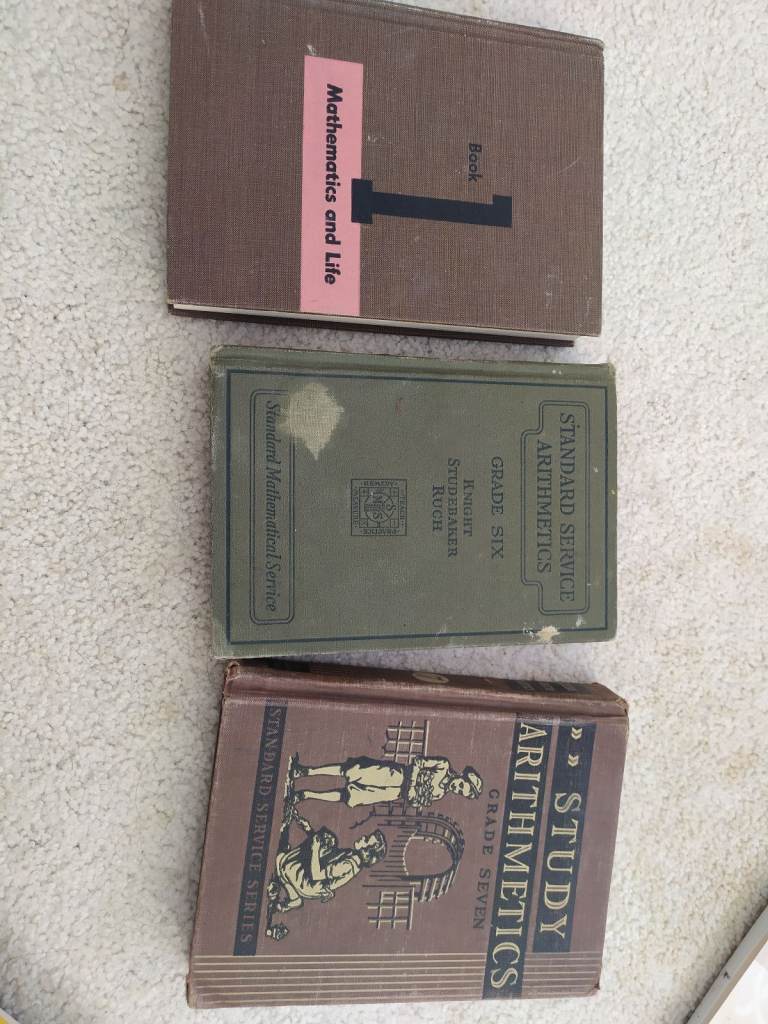 Home education: Old Maths textbooks grades 1,6,7