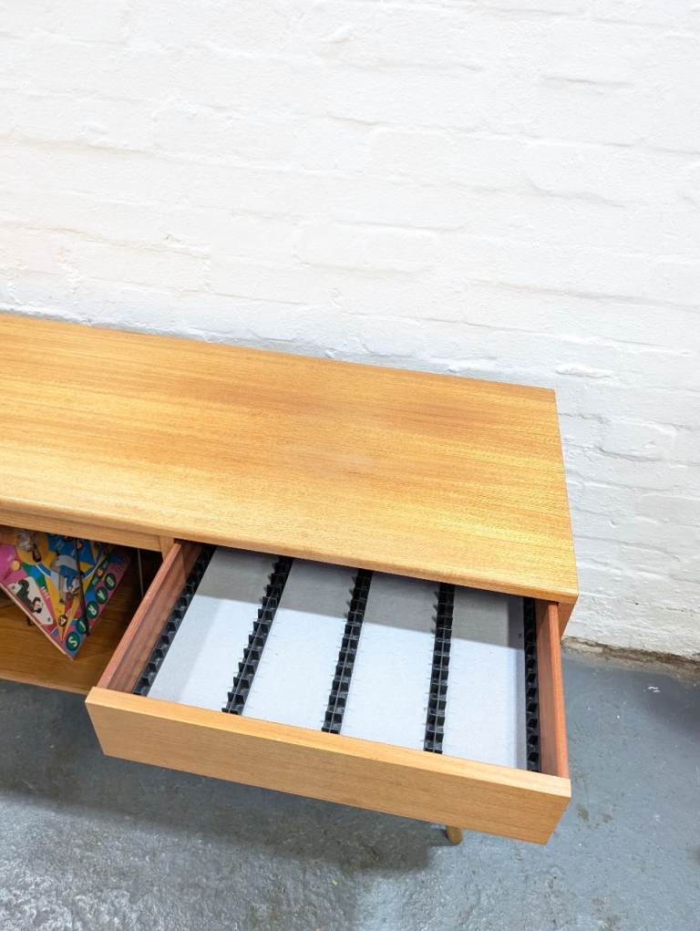 Mid Century Vintage Teak Sideboard Record Cabinet by G Plan 