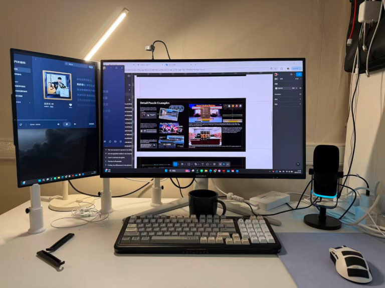 KOORUI 27 Inch Gaming Monitor white VA mini-LED QHD 1440P, 240 Hz, HDR 1000, 1ms, DCI-P3 95%