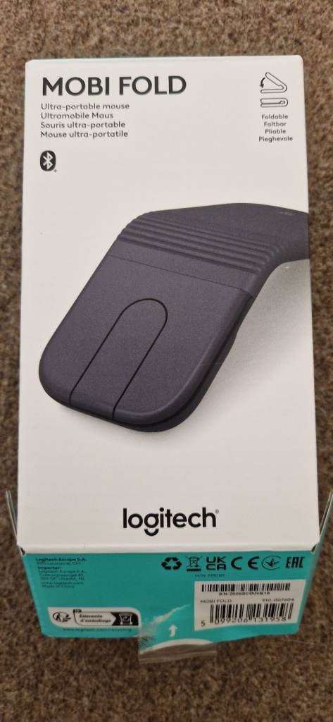 Logitech Mobi Fold Travel Mouse - opened just for testing (essentially new)