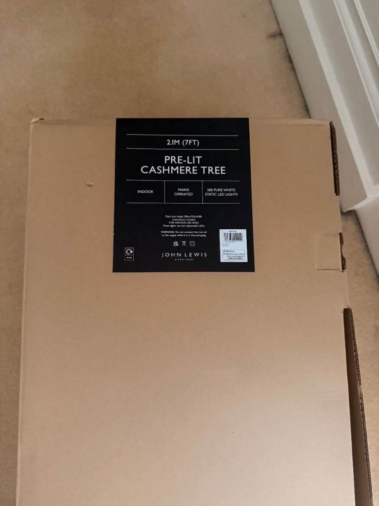 John Lewis Cashmere Pre-lit Christmas Tree, 7ft