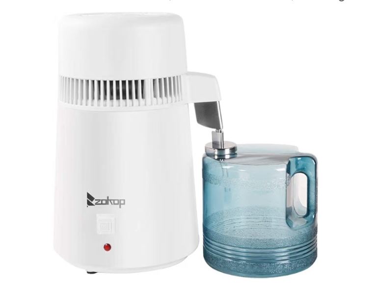 4L Countertop Water Distiller w/Container, 750W Stainless Steel Distilled Water Machine