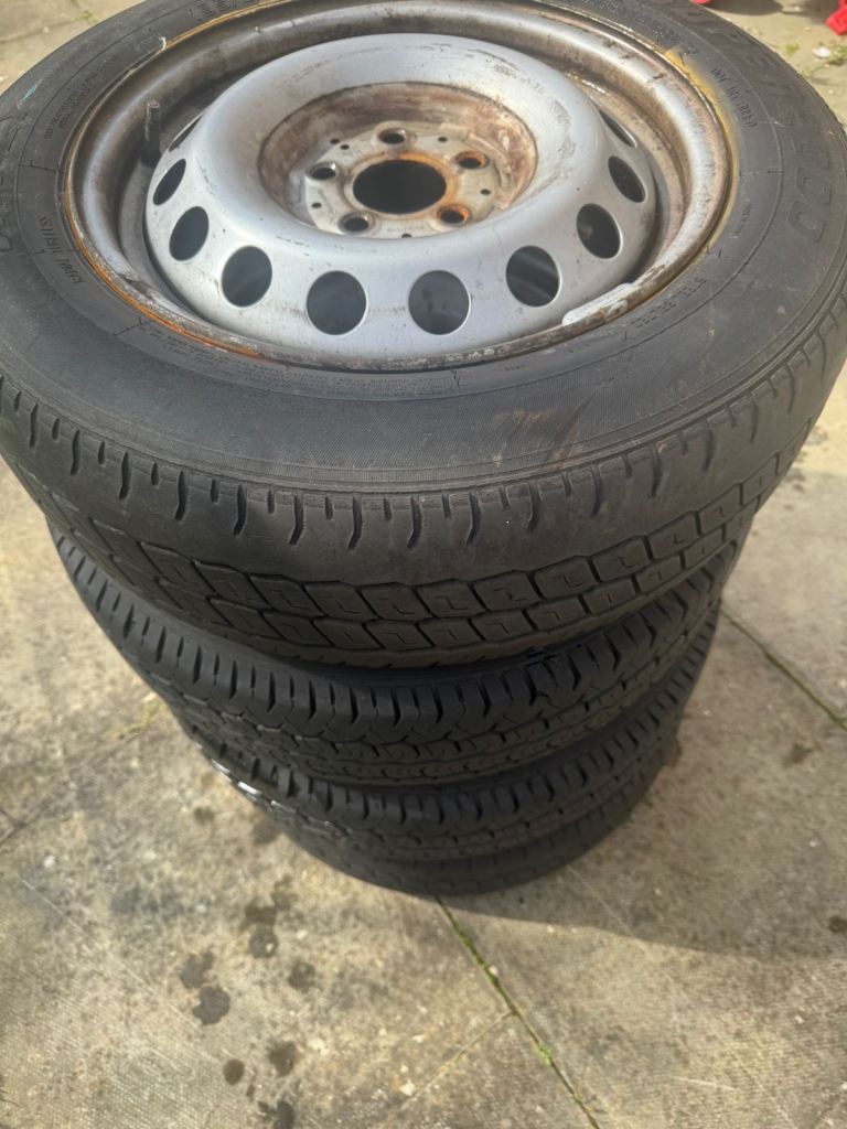 195/65 R16C. 4x Tyres and Wheel for Mercedes Vito 