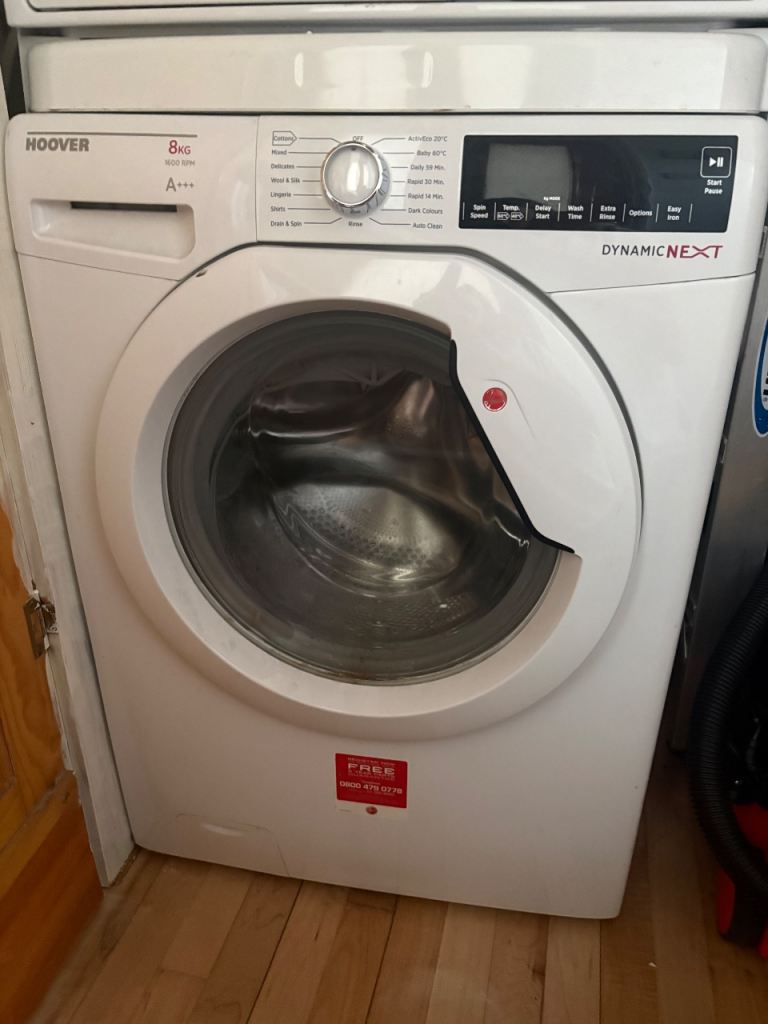 Hoover Dynamic Next 8kg Washing Machine – White, Good Condition