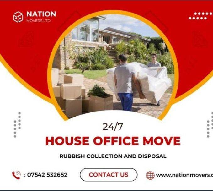 Man with a Luton van House Office Piano Furniture Moving Rubbish Removals services