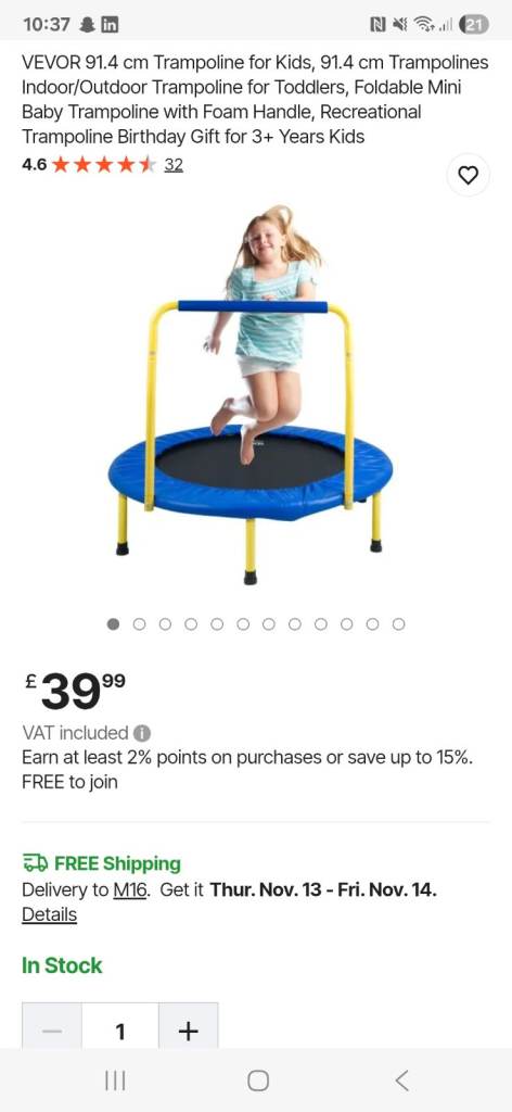 Kids trampoline 