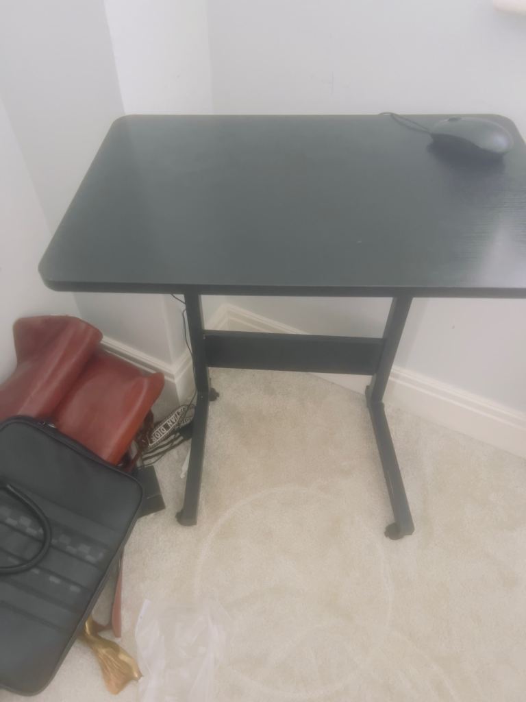Black Adjustable Laptop/Side Table – Good Condition