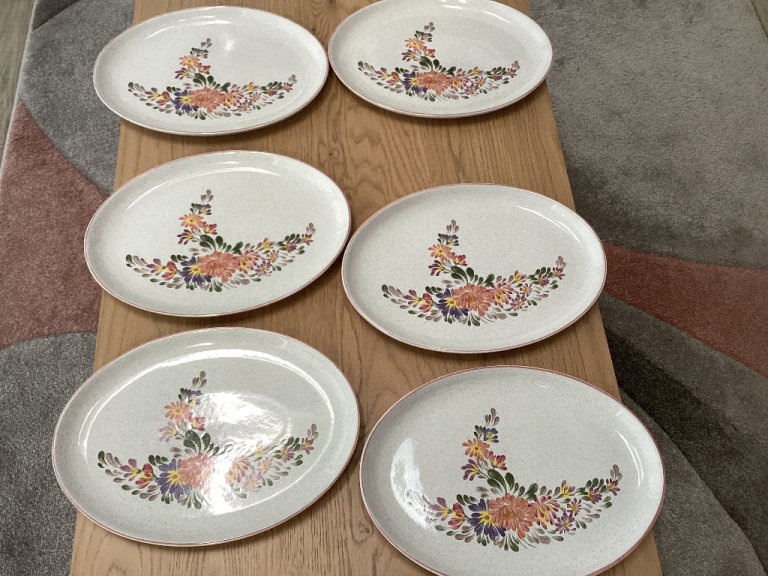 Denby Summer fields  Steak plates / serving plates x6 Reduced Price!!