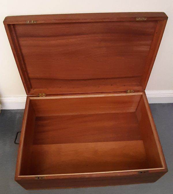 Vintage Military African Wooden Chest: Trunk Blanket Box Toy Box 1950s - sturdy