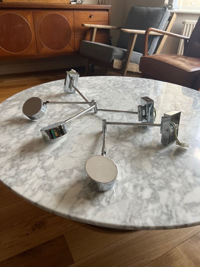 Chrome Ceiling Spotlight Fitting with tube Lights