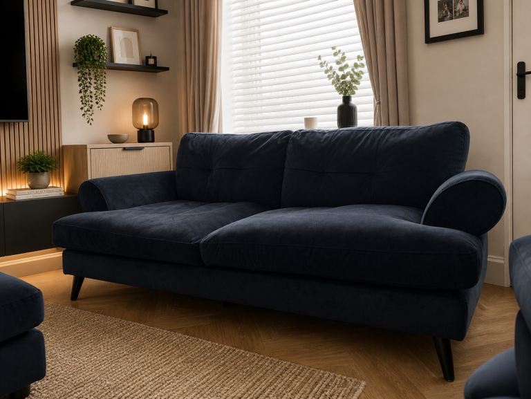 3 seater sofa Black £160 Ono 🚚 delivery included 