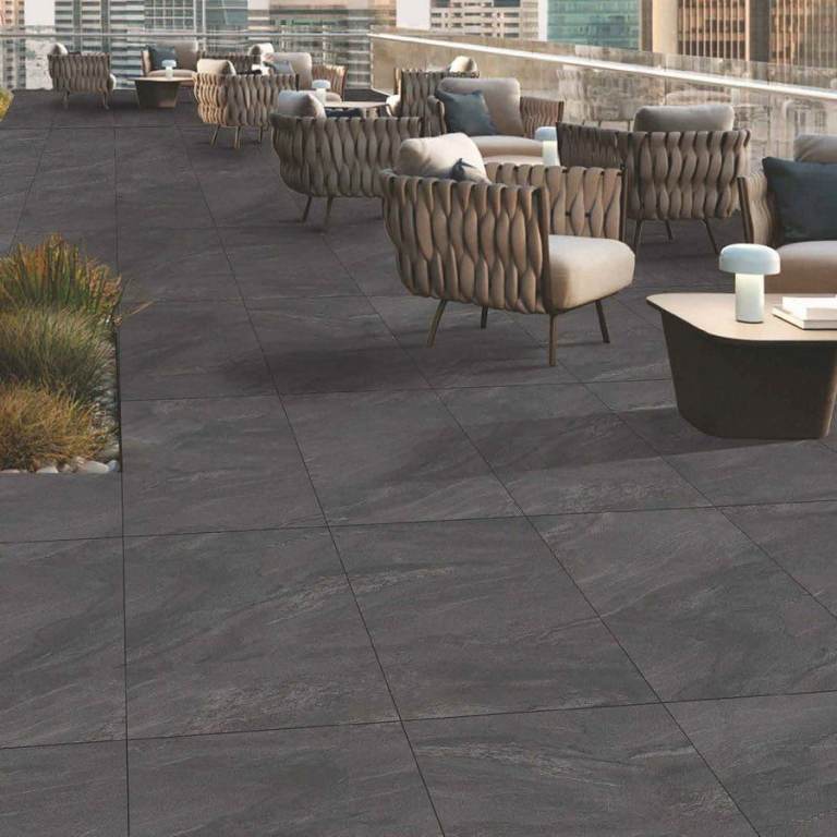 8 NEW Anthracite Porcelain Paving Slabs 900x600 For Sale 