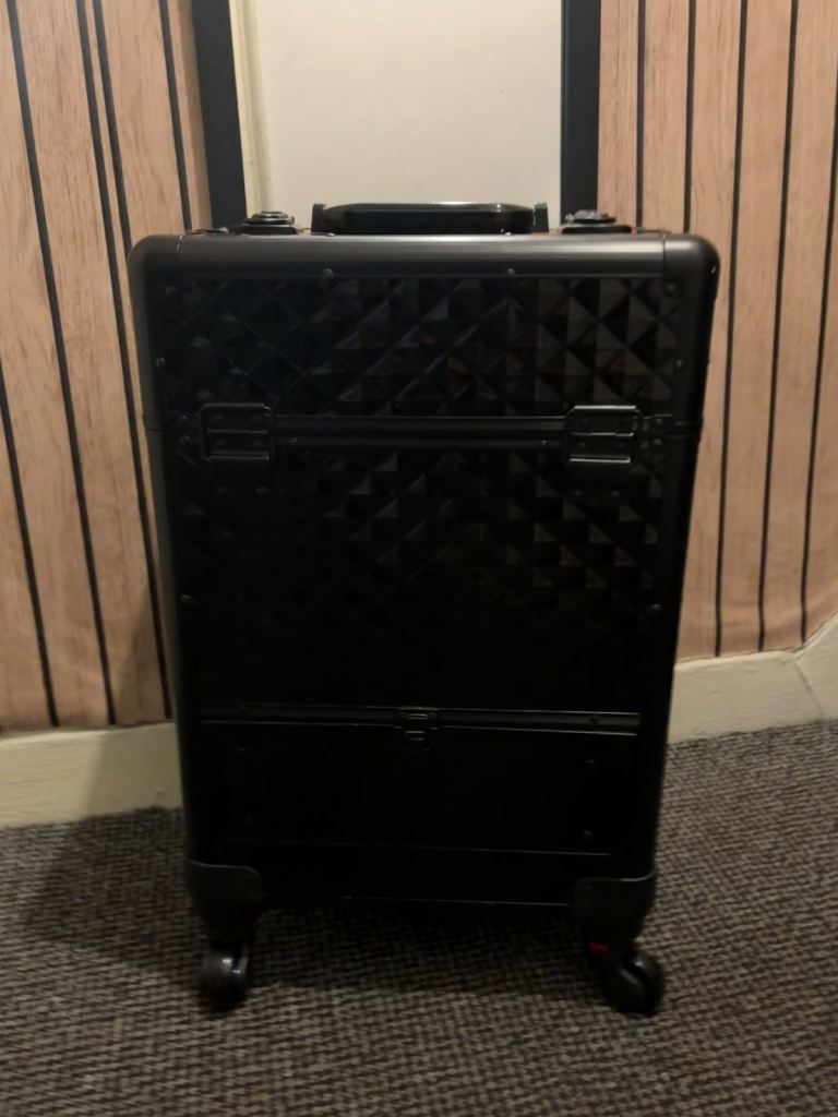 Yaheetech Trolley Makeup Case with Trays and Drawer 