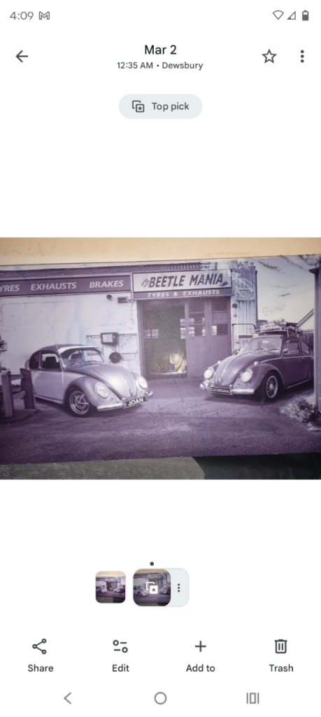 VW Beatle wall art £10