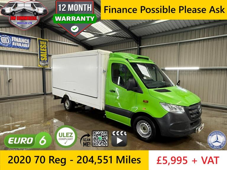 2020 70 Mercedes Sprinter 314CDI MWB Fridge Boxvan With Standby + VAT