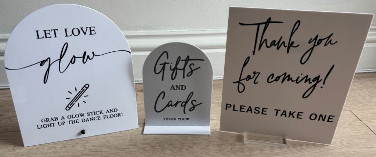 image for Wedding table signs