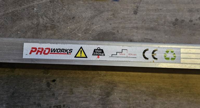 ProWorks Aluminium Motorcycle Ramp - 250kg - Needs Welded