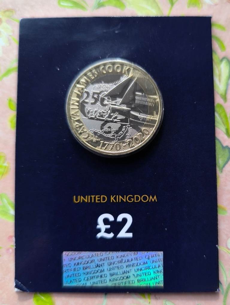 Captain James Cook 250th Anniversary £2 Coin - Uncirculated