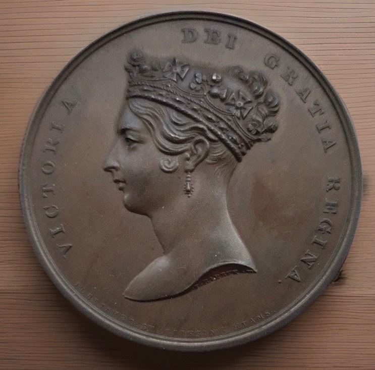 1837 VICTORIA VISIT TO THE CITY OF LONDON 61mm BRONZE MEDAL - BY BARBER